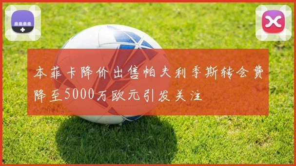 本菲卡降价出售帕夫利季斯转会费降至5000万欧元引发关注